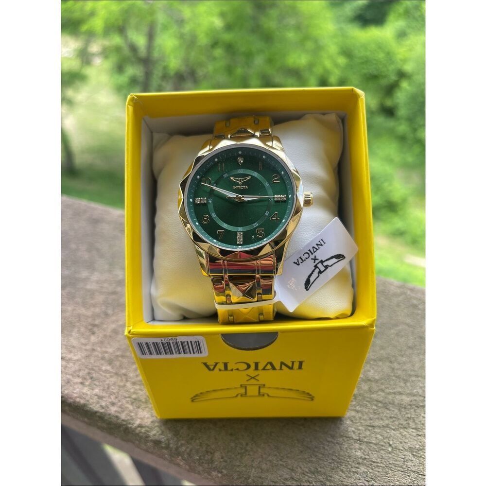 Invicta Gold and Green Men's Dress Watch (69021)